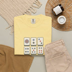 Dots Tee in Butter, fabric and print detail
