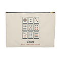 Dots Zip Pouch in Black zipper, front view