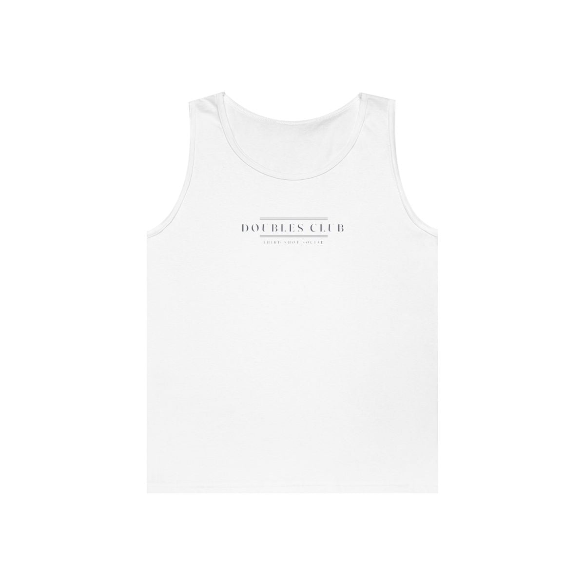 Doubles Club Tank in White, front view