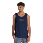 Doubles Club Tank in Navy, on model