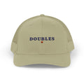 Doubles Trucker Hat in Khaki, front view