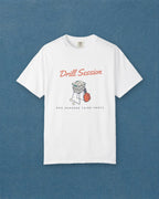 Drill Session Tee in White, styled