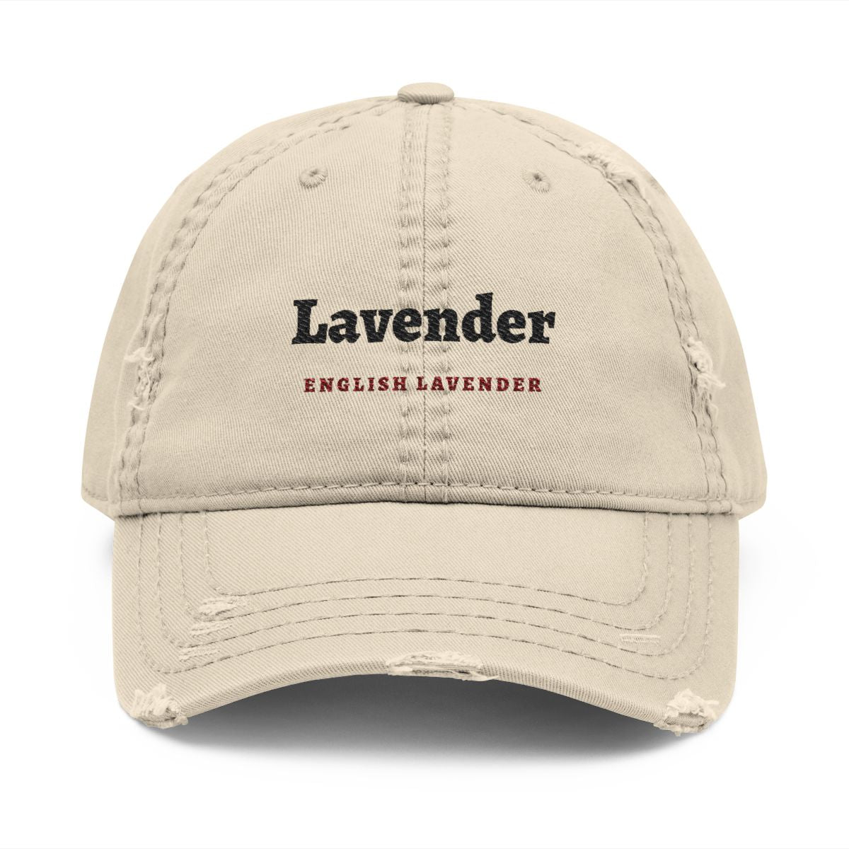 English Lavender Dad Hat in Khaki, front view