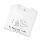 Everyone Gets a Lane Tee in White, folded