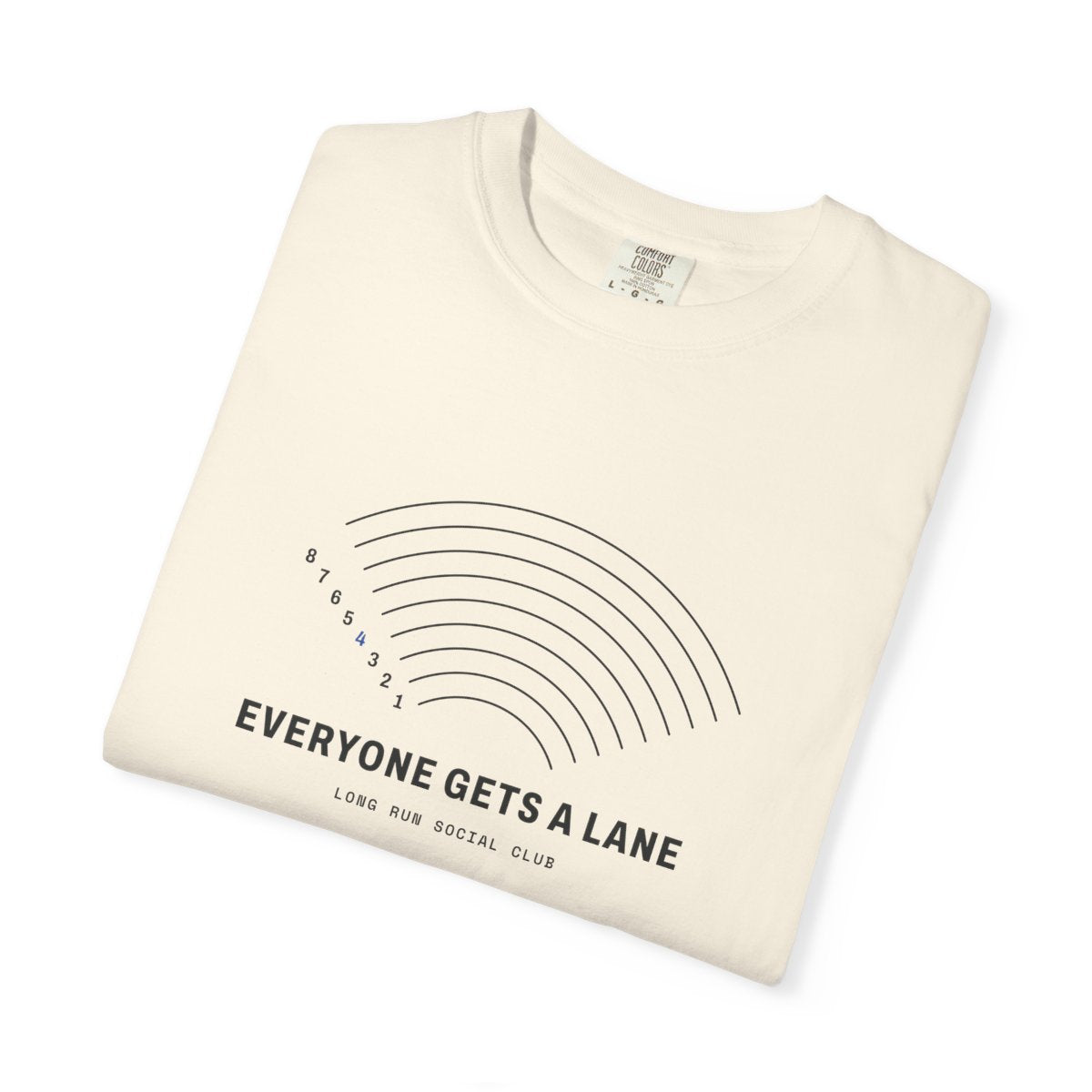 Everyone Gets a Lane Tee in Ivory, folded
