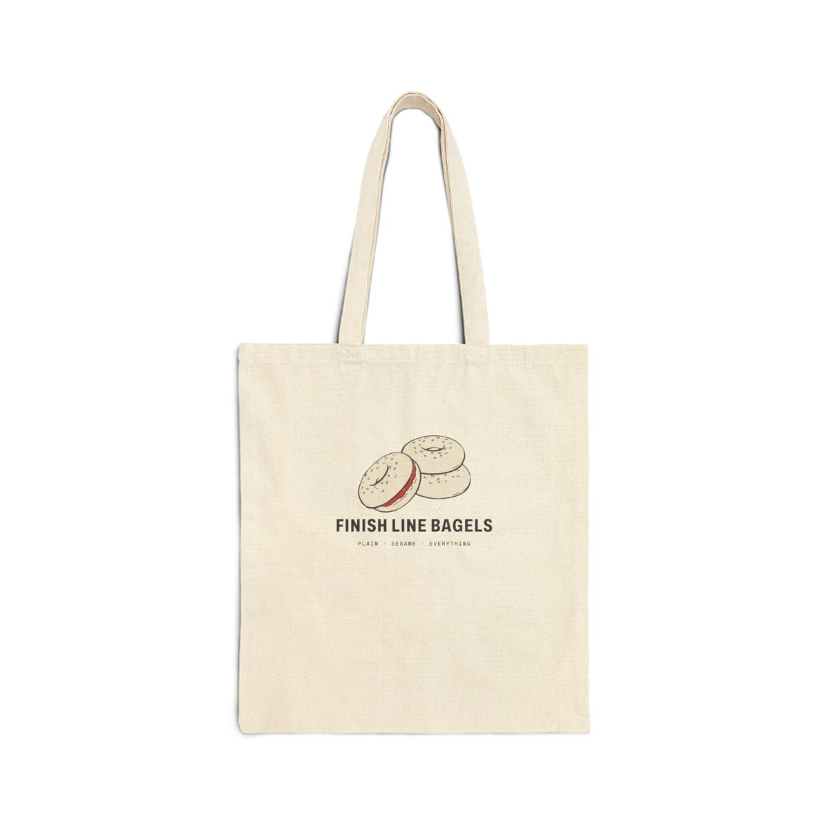 Finish Line Bagels Tote in Natural, front view
