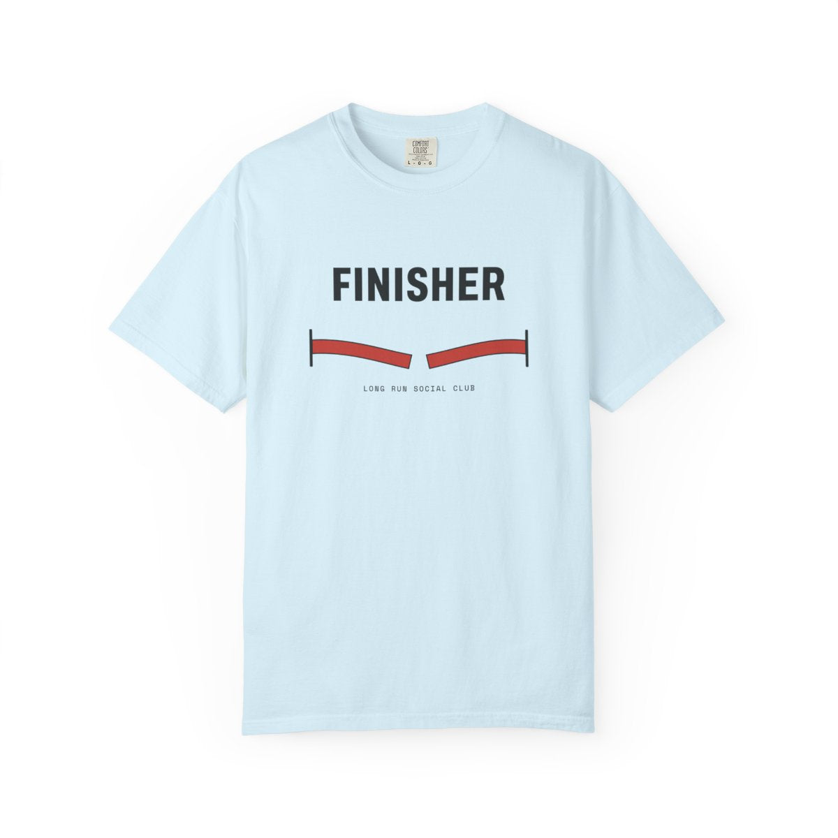 Finisher Tee in Chambray, front view