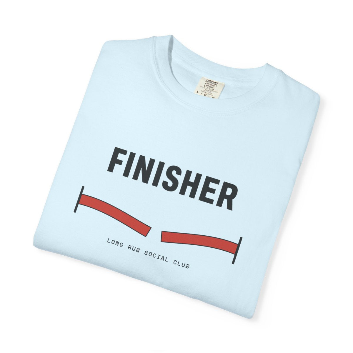 Finisher Tee in Chambray, folded