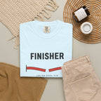 Finisher Tee in Chambray, fabric and print detail