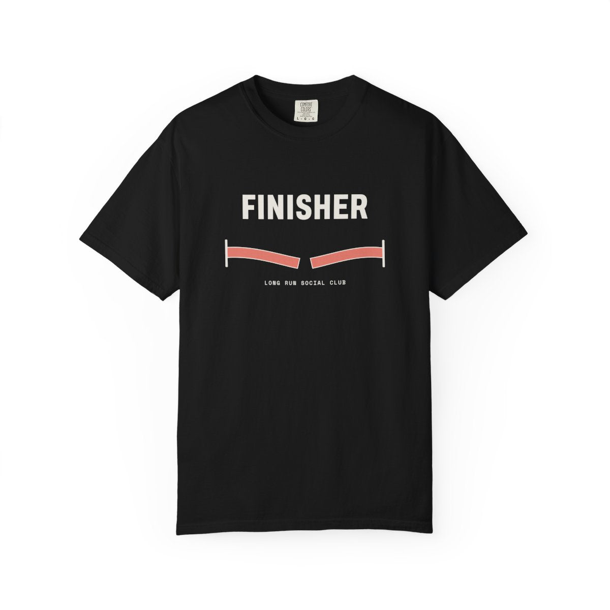 Finisher Tee in Black, front view