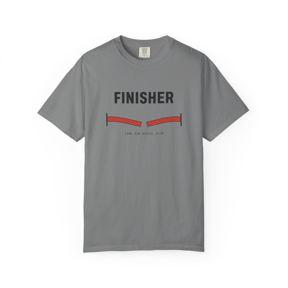Finisher Tee in Grey, front view