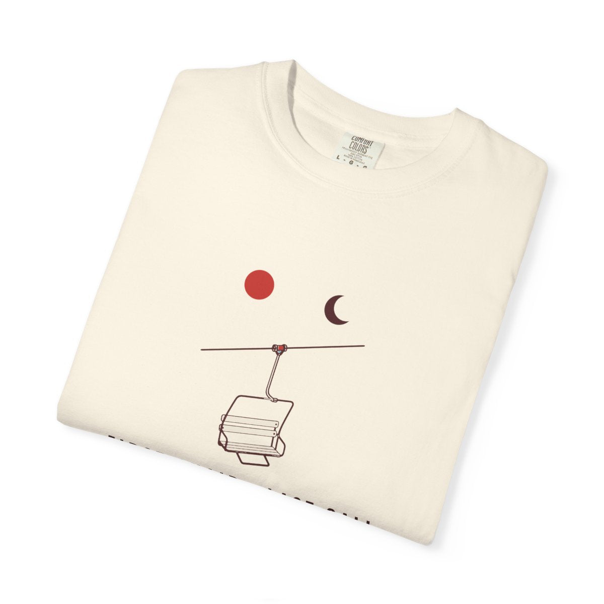 First Chair, Last Call Tee in Ivory, folded