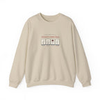 Flowers Count Here Crewneck in Sand, front view