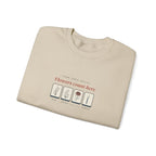 Flowers Count Here Crewneck in Sand, folded