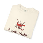 Fondue Night Tee in Ivory, folded