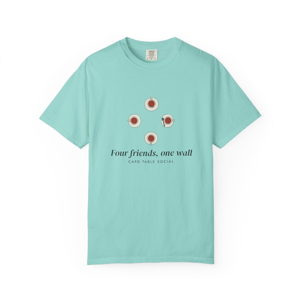 Four Friends, One Wall Tee in Chalky Mint, front view