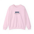Four to a Table Crewneck in Light Pink, front view