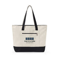 Four to a Table Mahj Bag in Natural/Black, front view