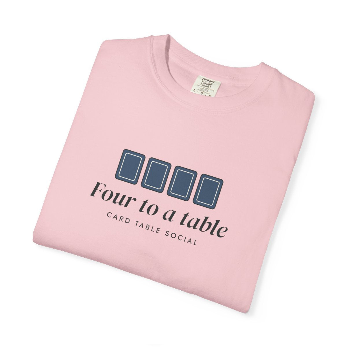 Four to a Table Tee in Blossom, folded
