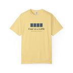 Four to a Table Tee in Butter, front view