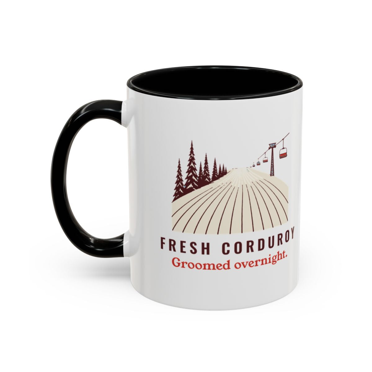 Fresh Corduroy Mug in Black, left side