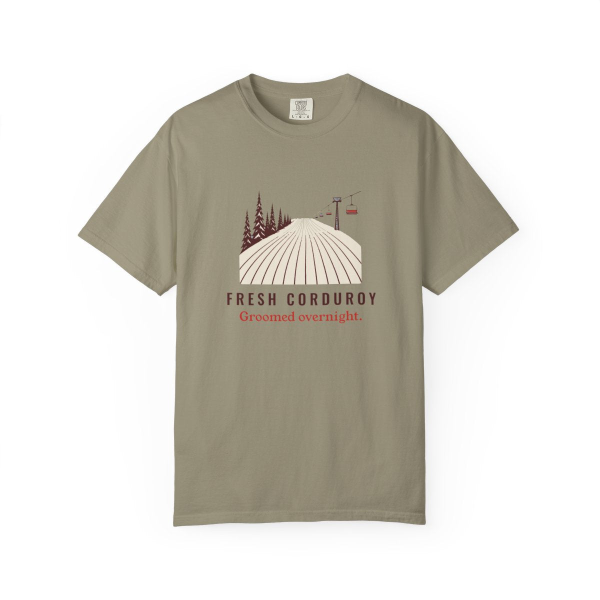 Fresh Corduroy Tee in Sandstone, front view