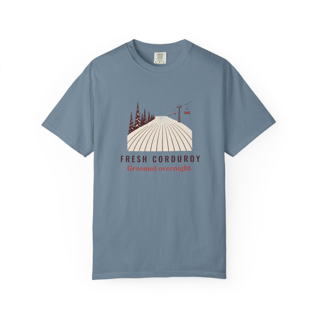 Fresh Corduroy Tee in Ice Blue, front view