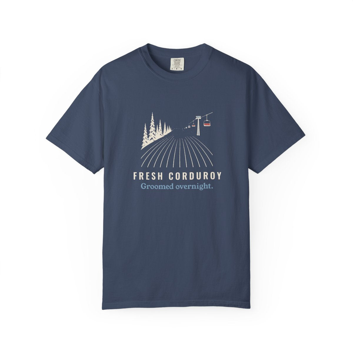Fresh Corduroy Tee in Midnight, front view