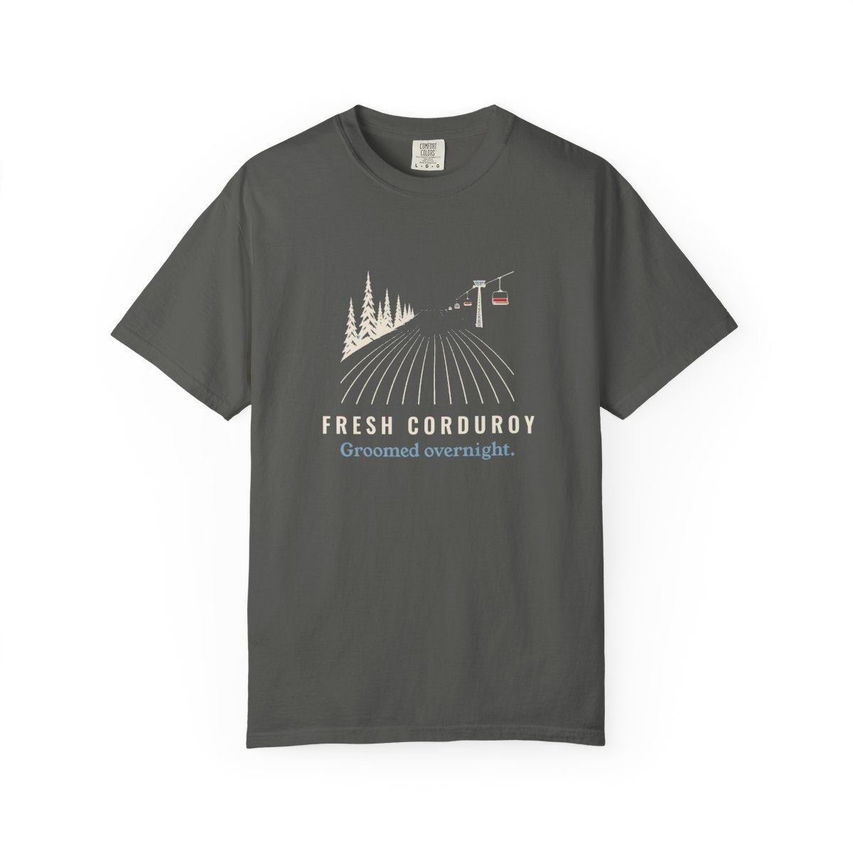 Fresh Corduroy Tee in Pepper, front view