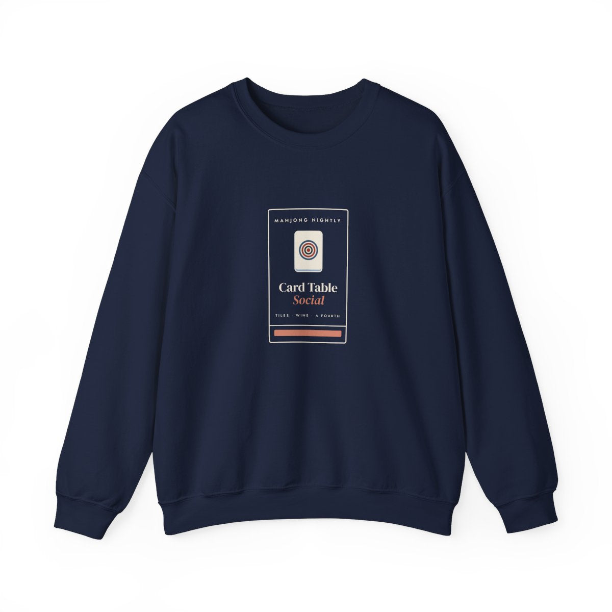 Game Night Matchbook Crewneck in Navy, front view