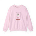 Game Night Matchbook Crewneck in Light Pink, front view