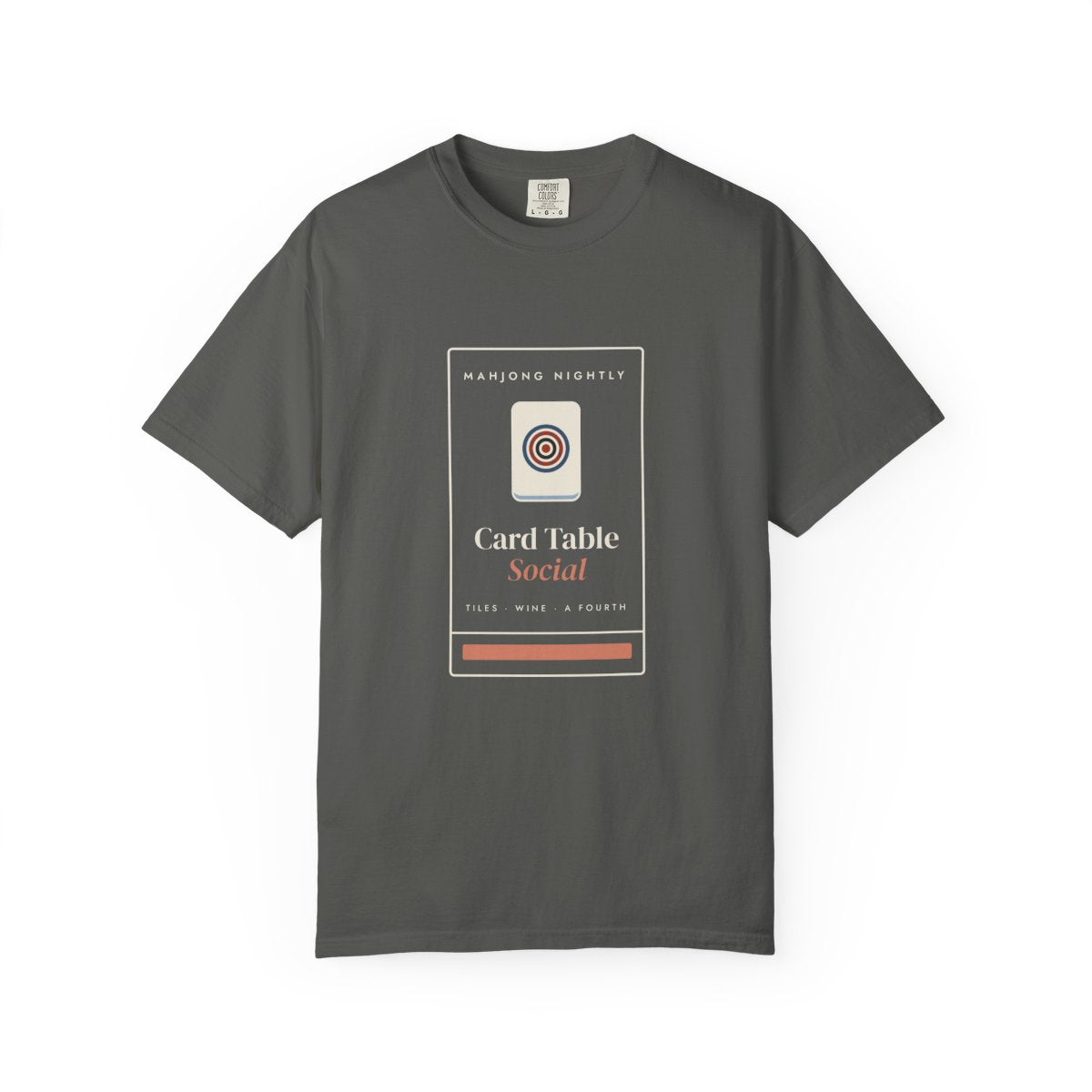 Game Night Matchbook Tee in Pepper, front view