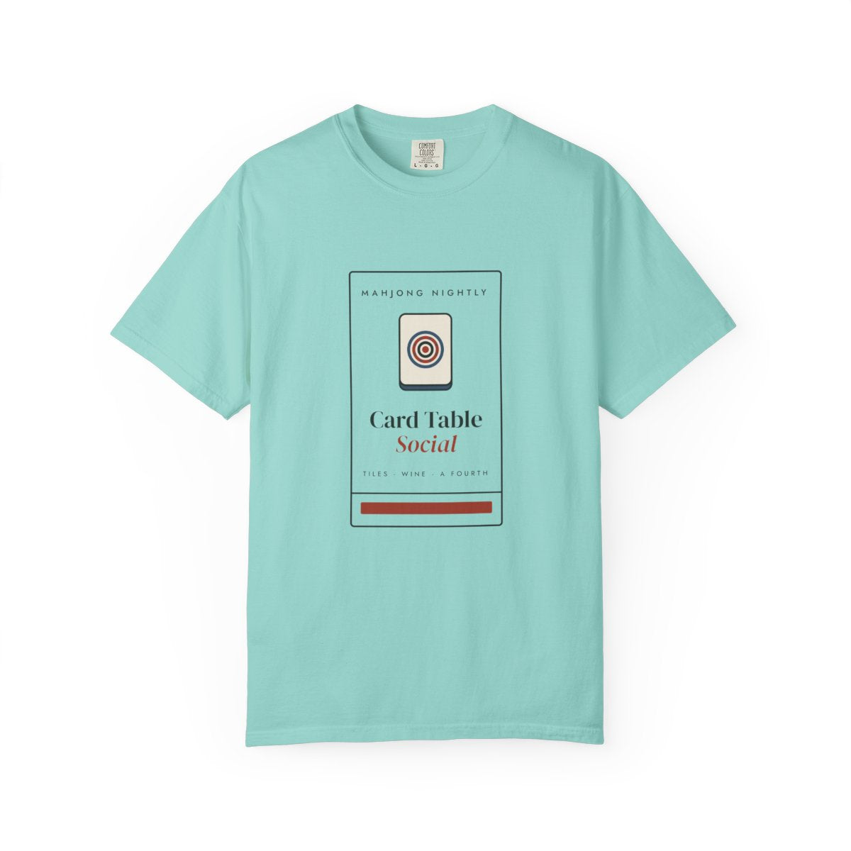 Game Night Matchbook Tee in Chalky Mint, front view