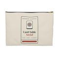 Game Night Matchbook Zip Pouch in Black zipper, front view