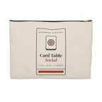 Game Night Matchbook Zip Pouch in Black zipper, front view