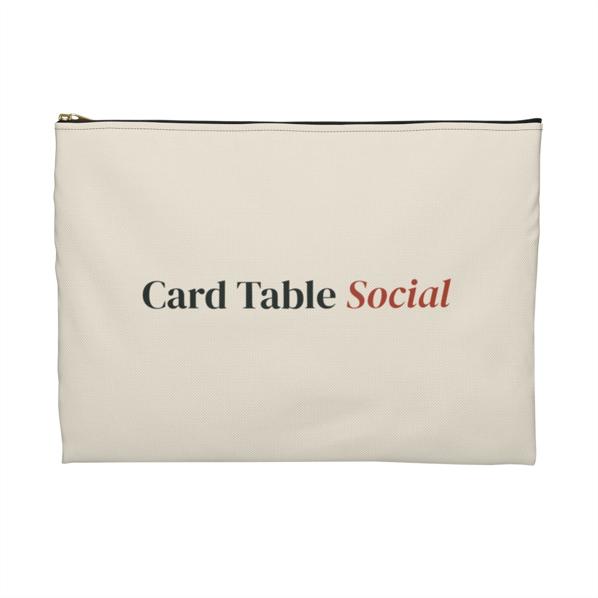 Game Night Matchbook Zip Pouch in Black zipper, back view