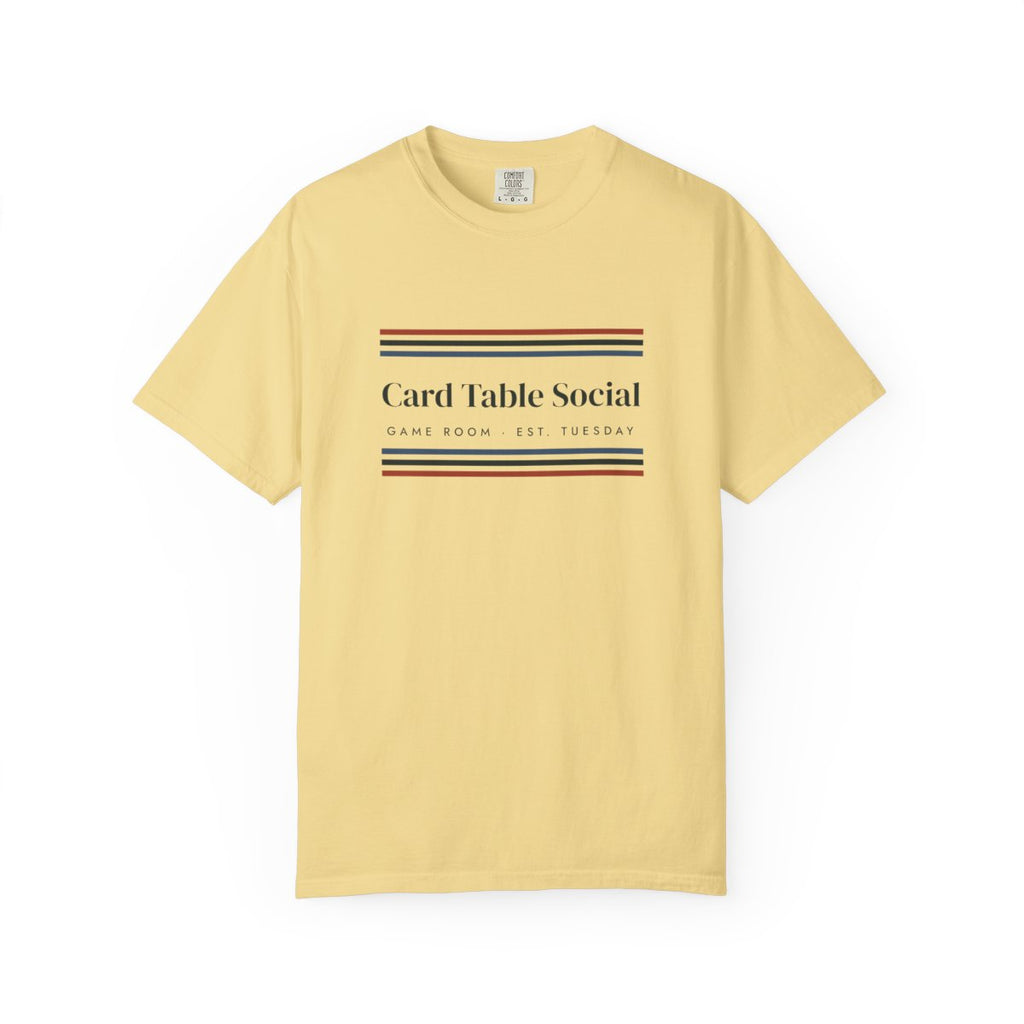 Game Room Stripe Tee in Butter, front view