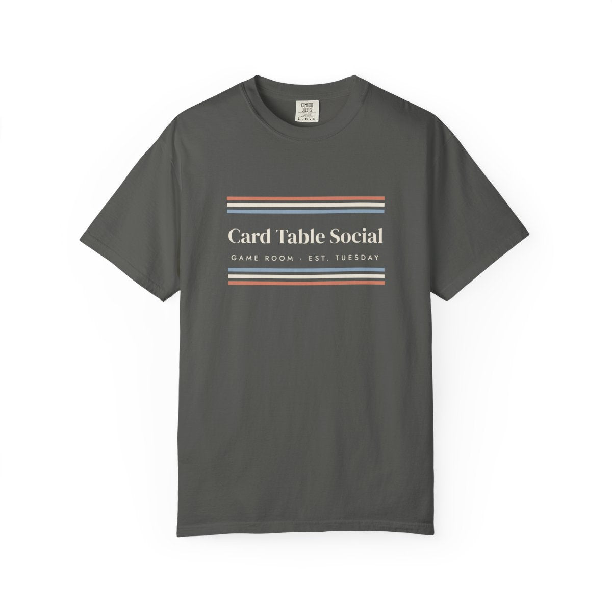 Game Room Stripe Tee in Pepper, front view