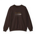 Garden Almanac Crewneck in Dark Chocolate, front view