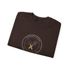 Garden Club Crewneck in Dark Chocolate, folded