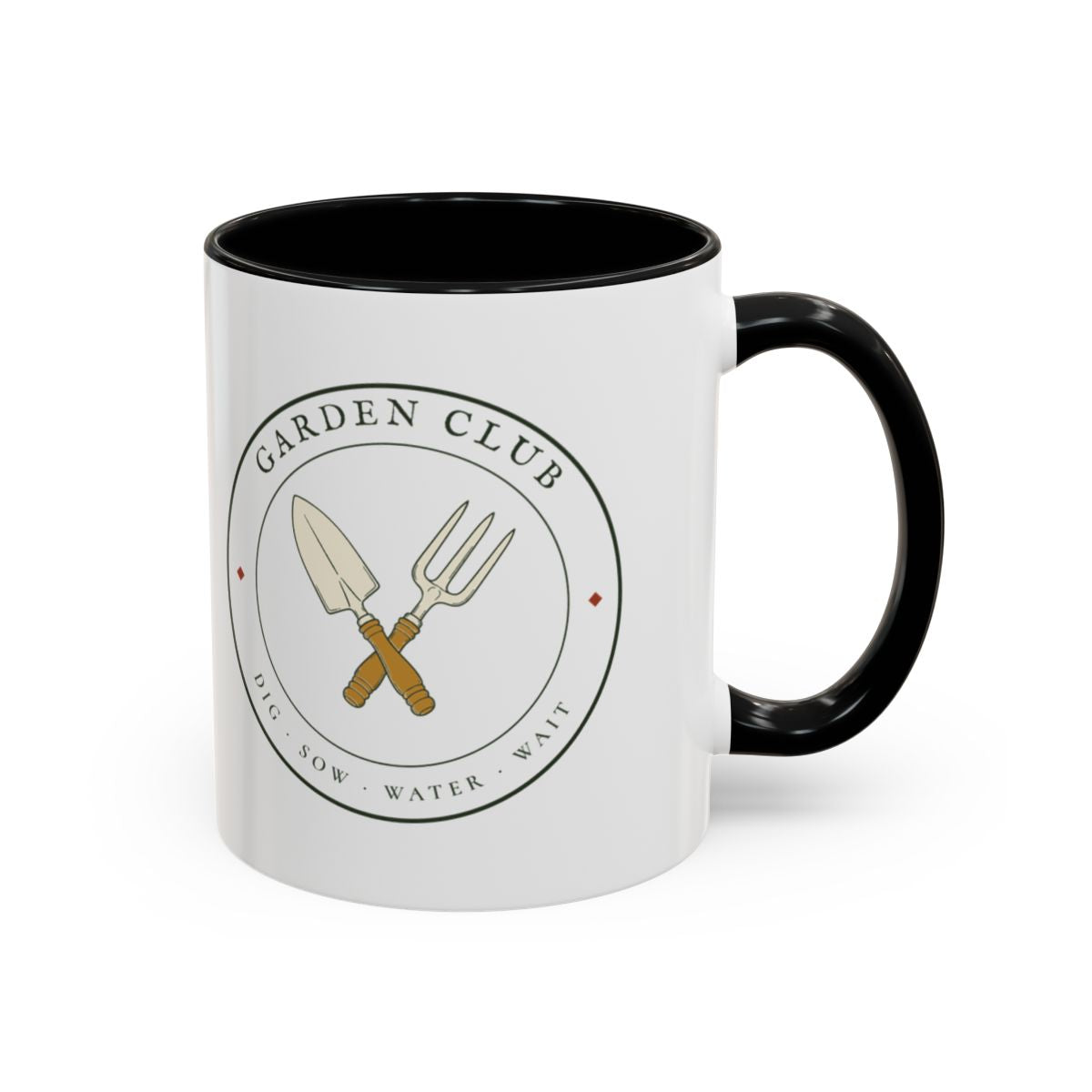 Garden Club Mug in Black, right side