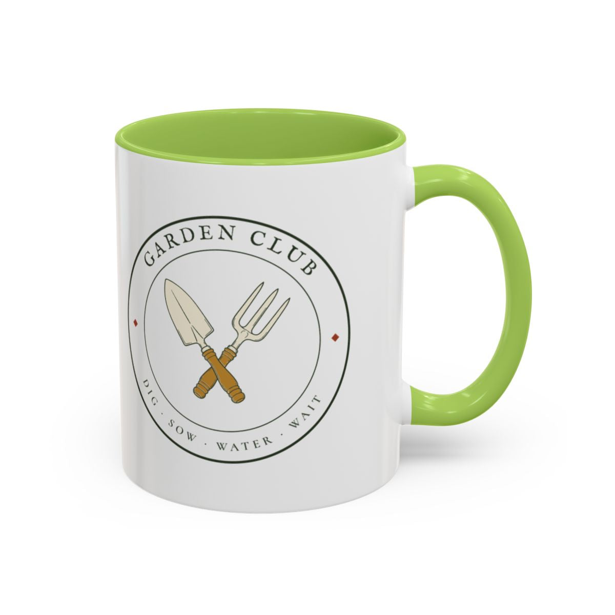 Garden Club Mug in Light Green, right side