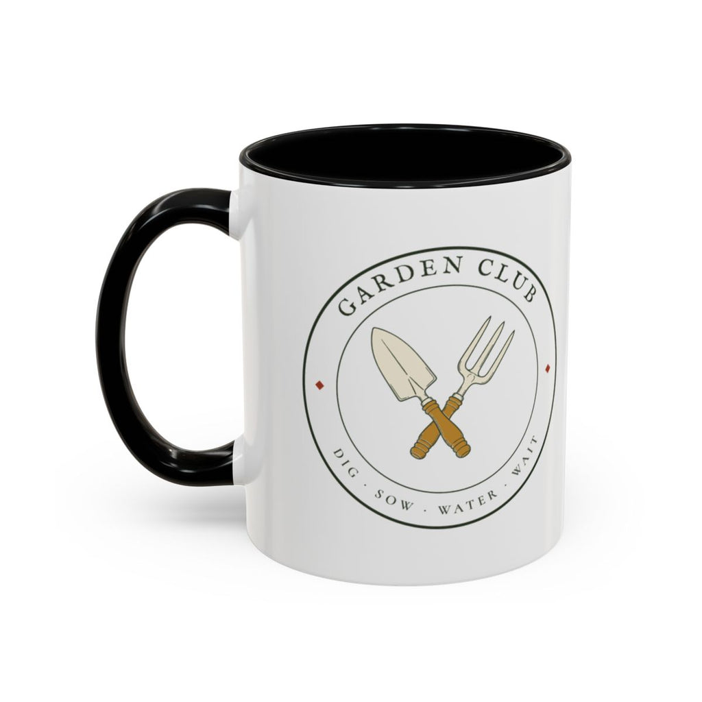 Garden Club Mug in Black, left side