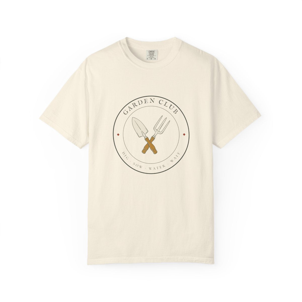 Garden Club Tee in Ivory, front view