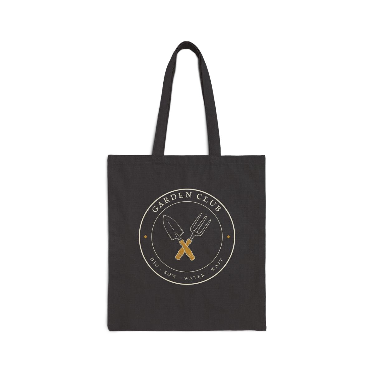 Garden Club Tote in Black, front view