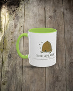 The Apiary Mug in Light Green, styled