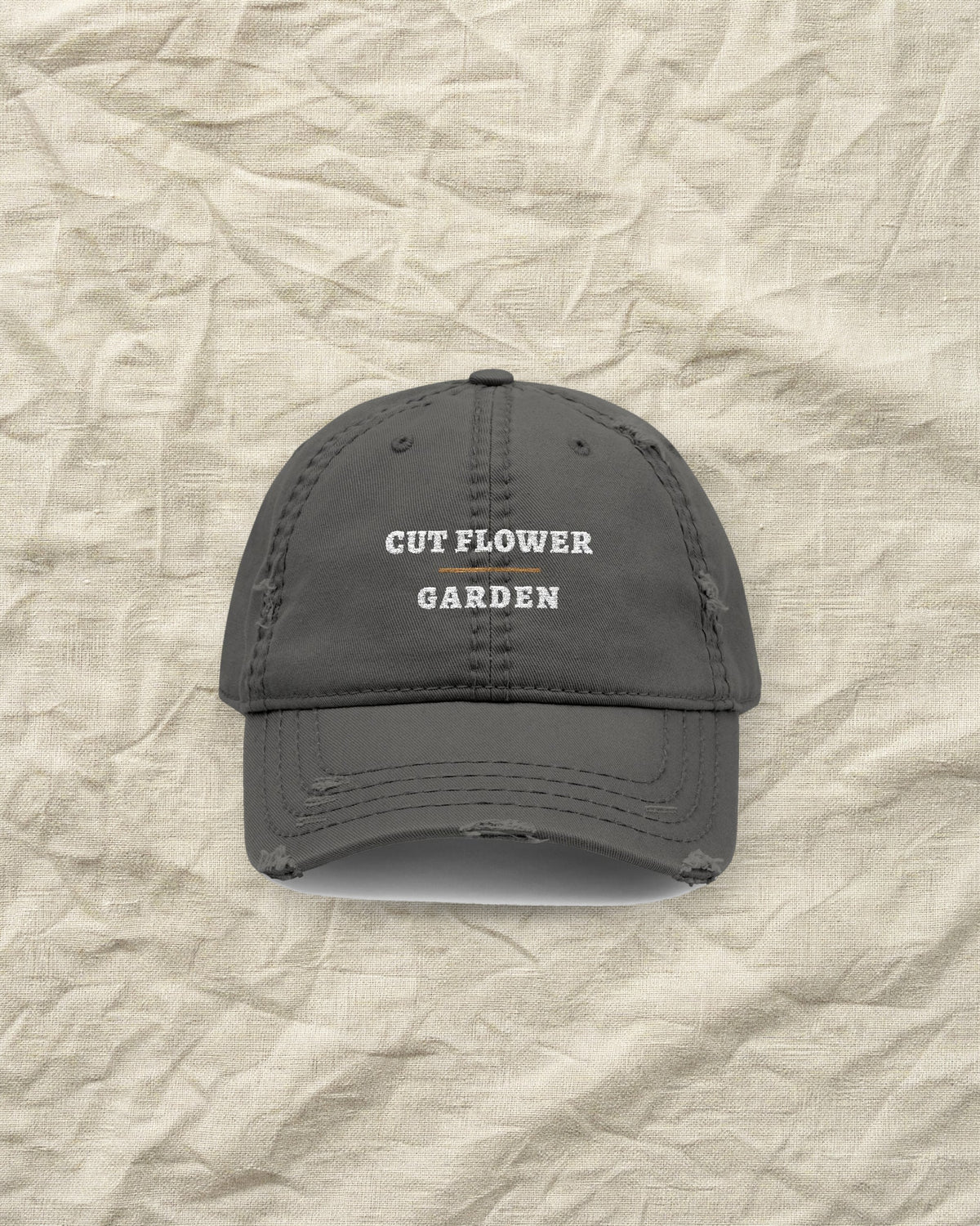 Cut Flower Garden Dad Hat in Charcoal Grey, styled
