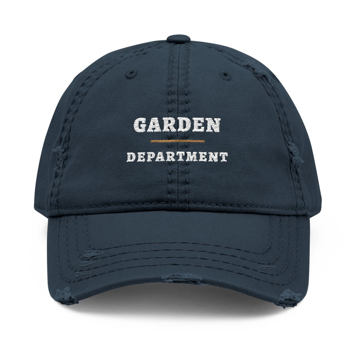 Garden Department Dad Hat in Dark Navy, front view