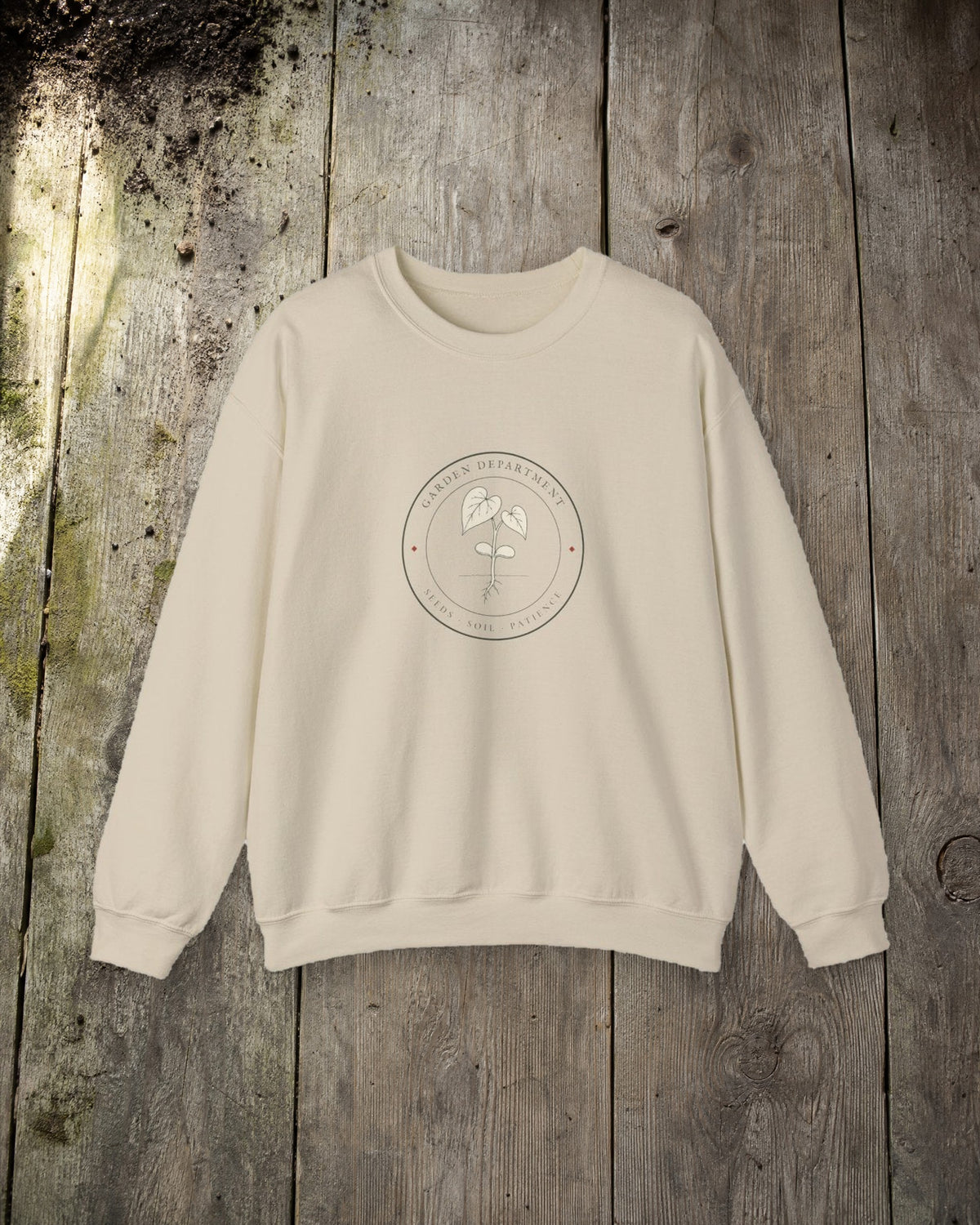 Garden Department Seal Crewneck in Sand, styled