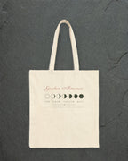 Garden Almanac Tote in Natural, styled